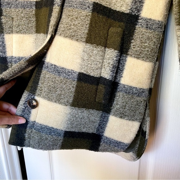 Madewell Shirt-Jacket Belrose Shacket Fuzzy Check Fall Maran Plaid XXS EUC - Picture 5 of 14